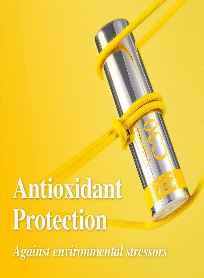 يادا بلسم ياداه المصحح بفيتامين سي 30 (0.35 أونصة) - عناية متعددة شاملة لإزالة البقع الداكنة، يحتوي على 30% من حمض الأسكوربيك النقي وفيتامين إي لبشرة مشرقة ومغذية، بلسم أساسي ونهائي لتفتيح البشرة - Image 4